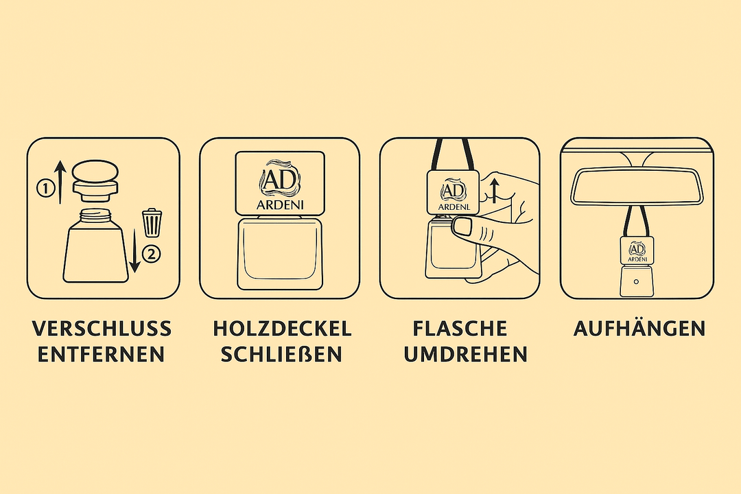 Anleitung zur Verwendung des Auto Duft Flakons – Schritt für Schritt