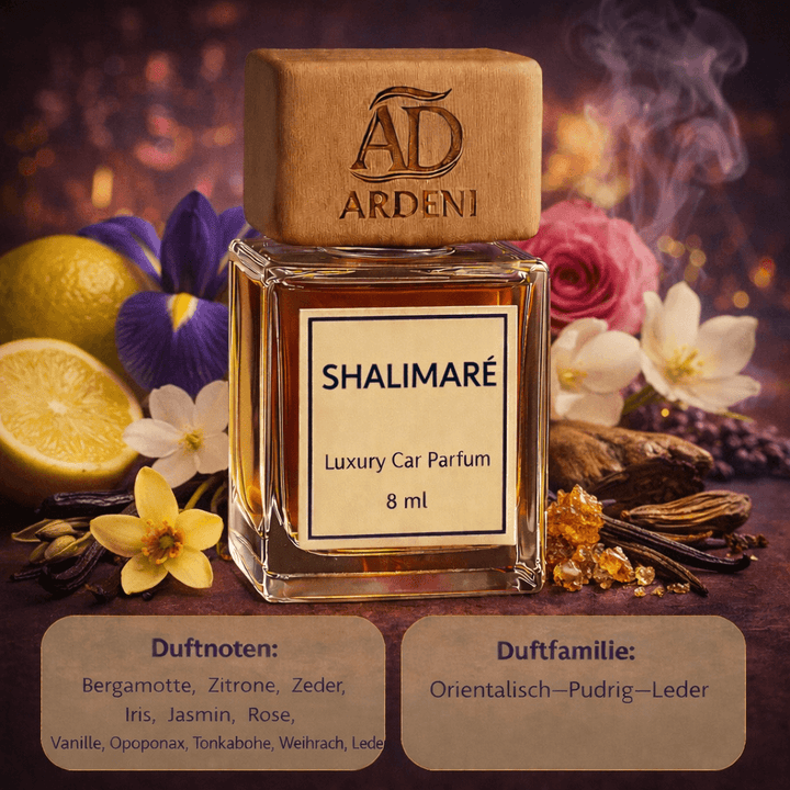 SHALIMARÉ Auto Duft als luxuriöses Autoparfum mit blumigen und orientalischen Duftnoten.