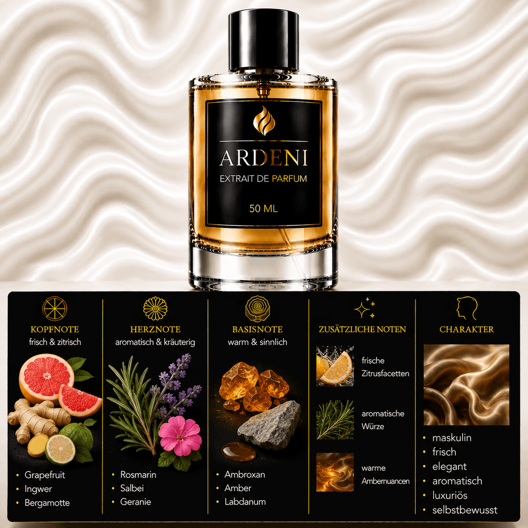 L’IMMENSO Duftnoten mit Grapefruit, Bergamotte, Ingwer, Ambroxan und Amber