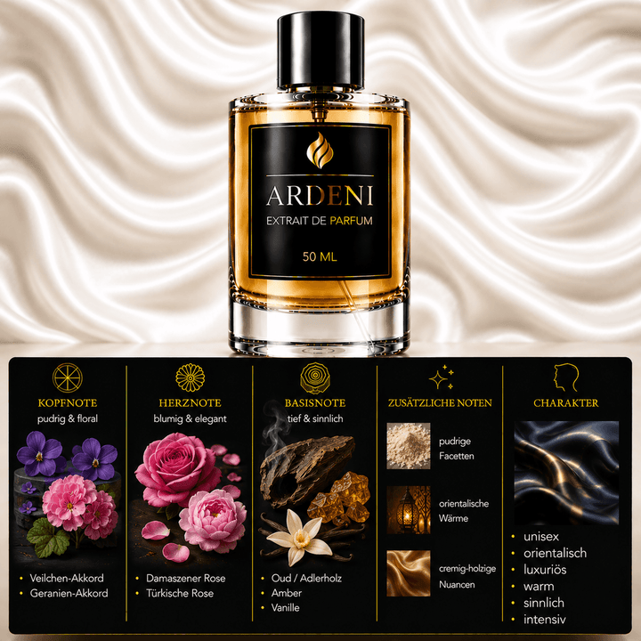 SATIN OUD Duftnoten mit Rose, Oud, Vanille und Amber